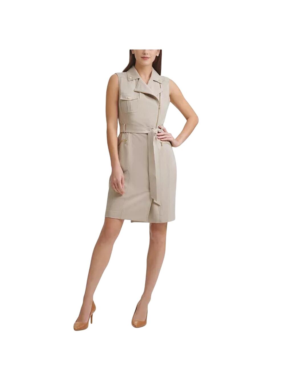 NWT Calvin Klein Moto Sheath Dress Size 6